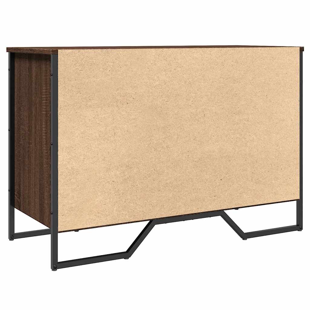 Skoreol 90X38X61,5 Cm Konstrueret Træ Etræsfarve Brun Eg
