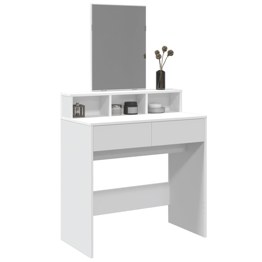Makeupbord Med Spejl 80X41X144,5 Cm