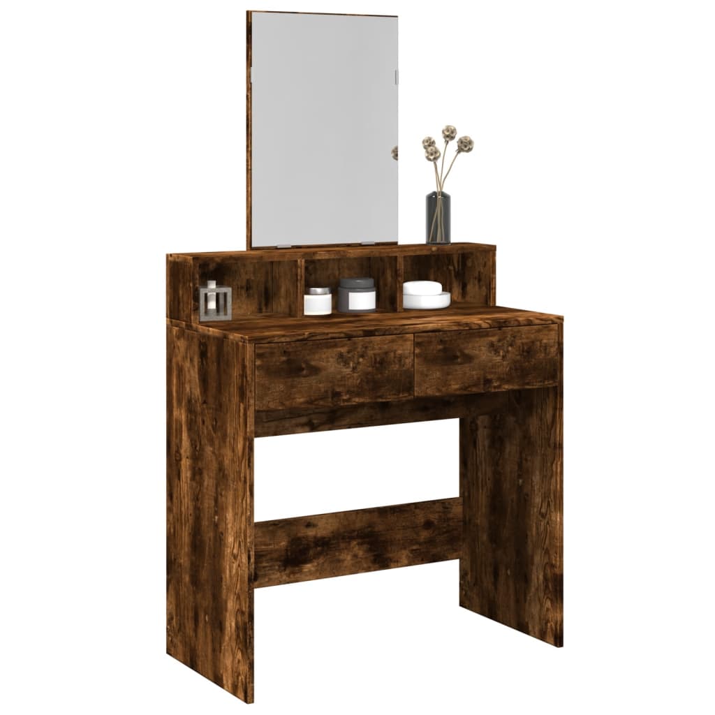 Makeupbord Med Spejl 80X41X144,5 Cm