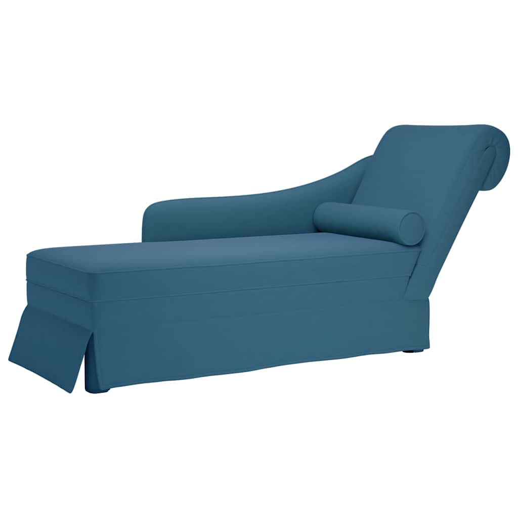Chaiselong Med Bolster Og Højre Armlæn Fløjl