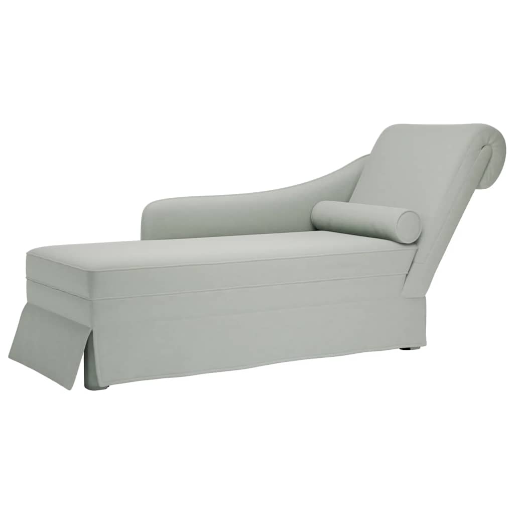 Chaiselong Med Bolster Og Højre Armlæn Fløjl