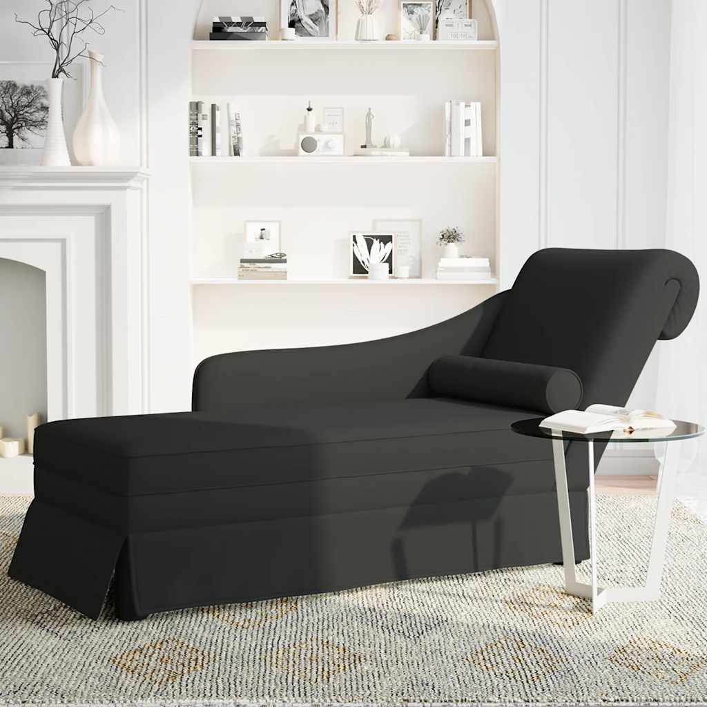 Chaiselong Med Bolster Og Højre Armlæn Fløjl