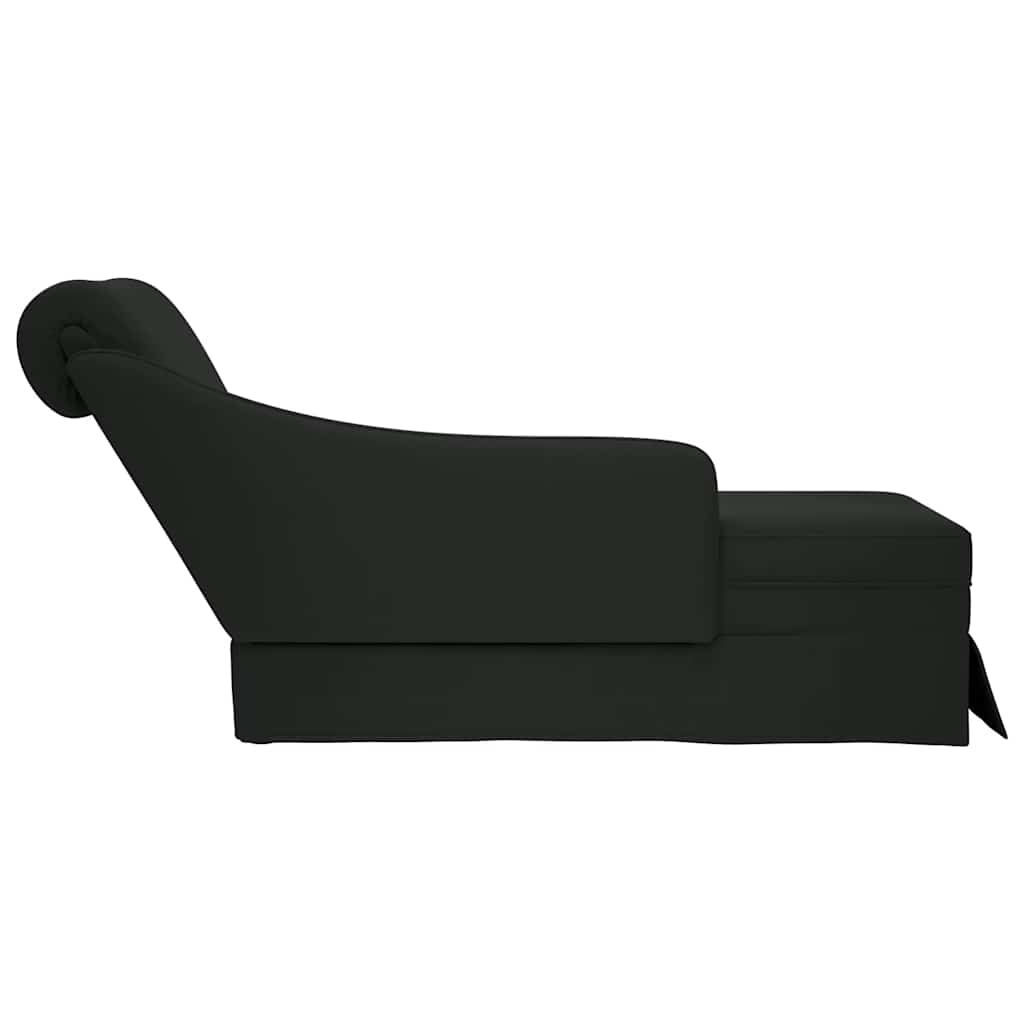 Chaiselong Med Bolster Og Højre Armlæn Fløjl