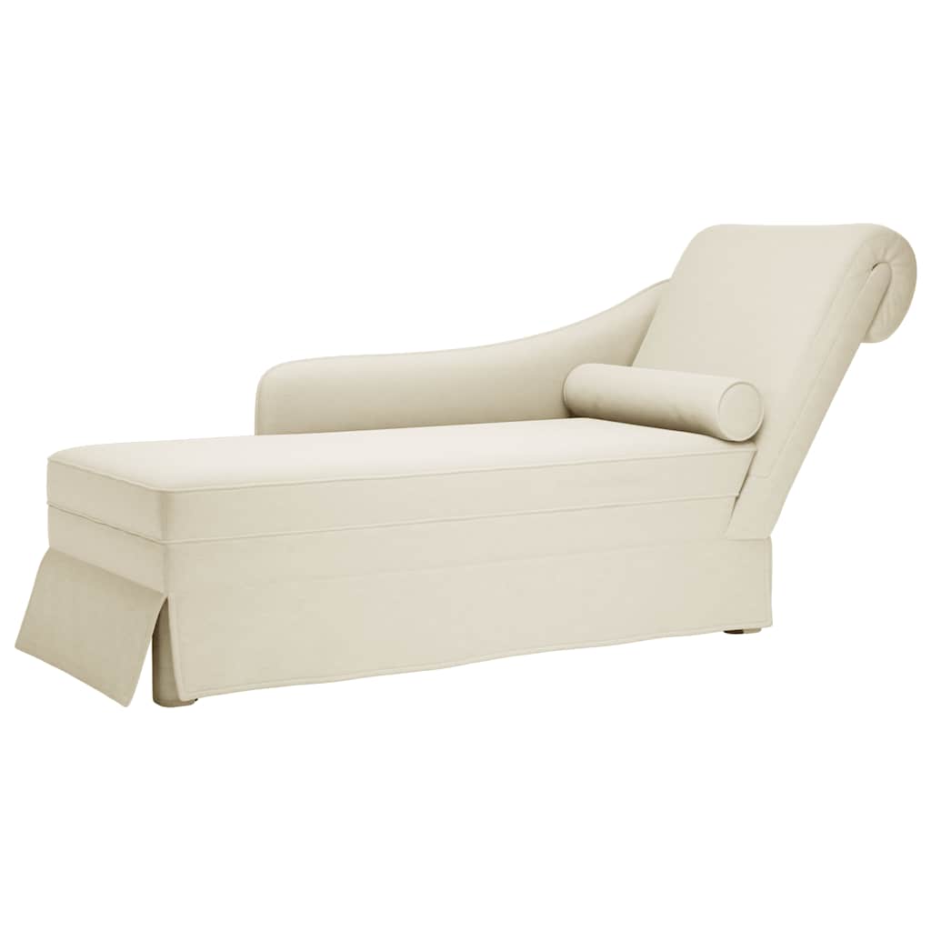 Chaiselong Med Bolster Og Højre Armlæn Fløjl