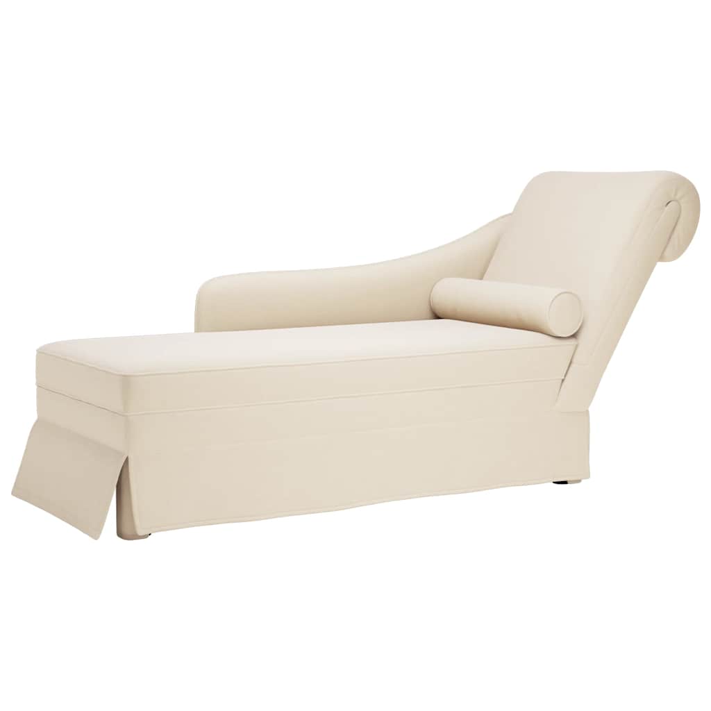 Chaiselong Med Bolster Og Højre Armlæn Fløjl