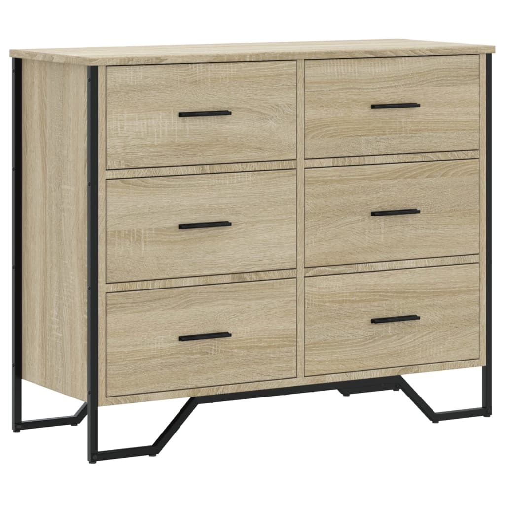Kommode 91X35,5X74,5 Cm Konstrueret Træ
