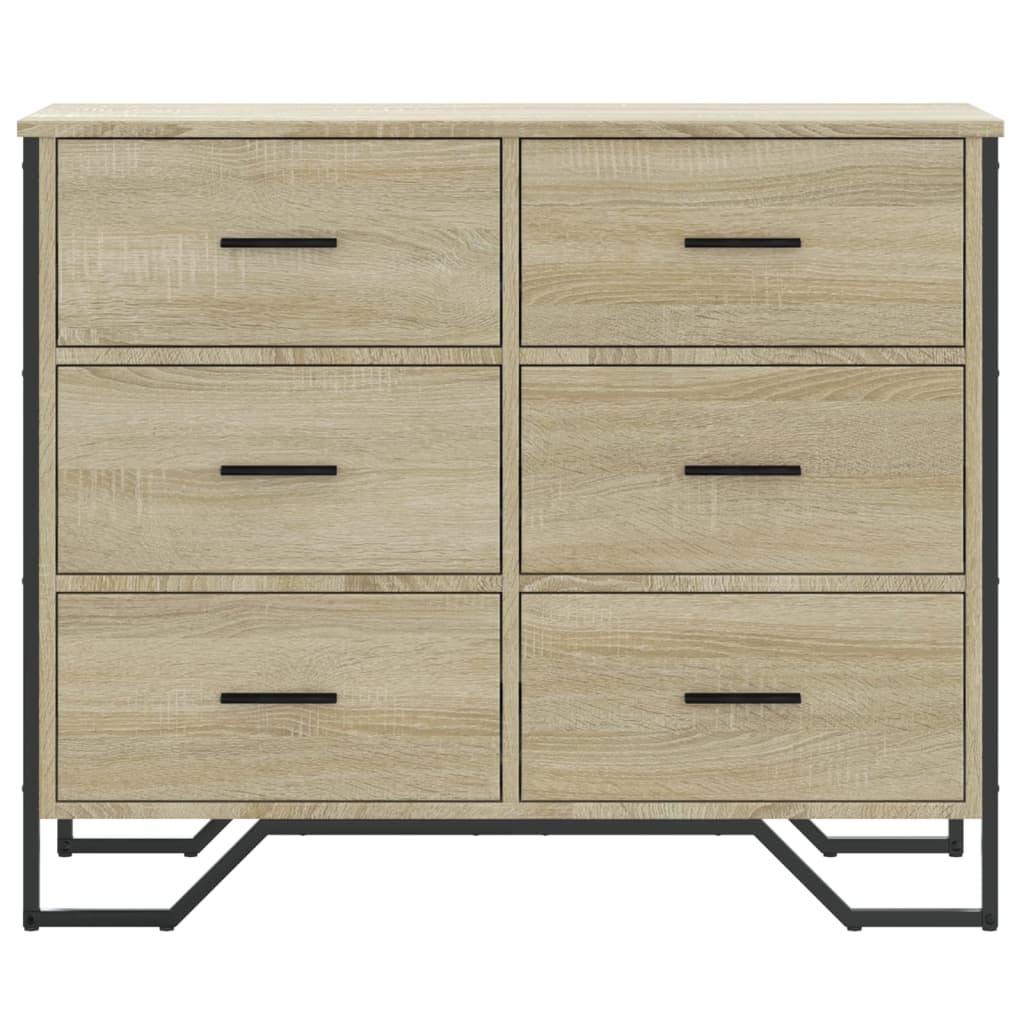 Kommode 91X35,5X74,5 Cm Konstrueret Træ