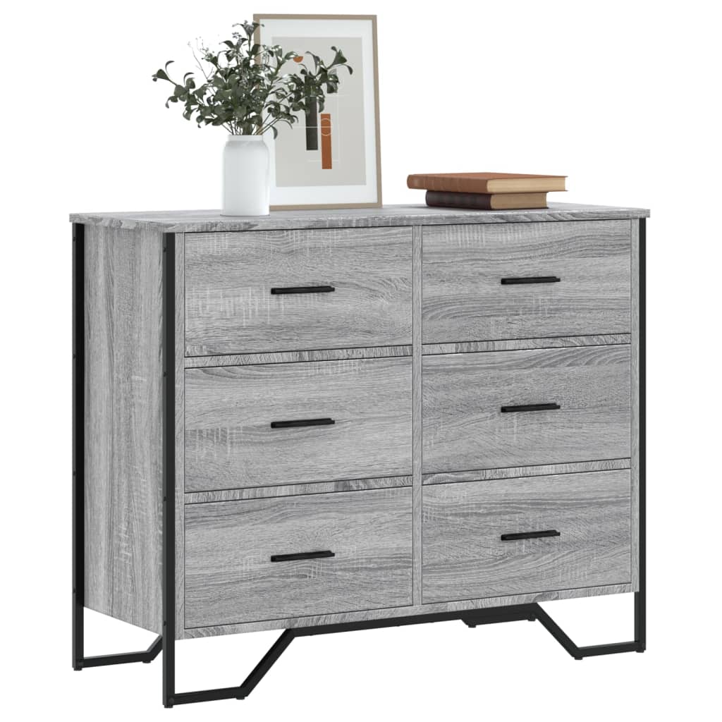 Kommode 91X35,5X74,5 Cm Konstrueret Træ