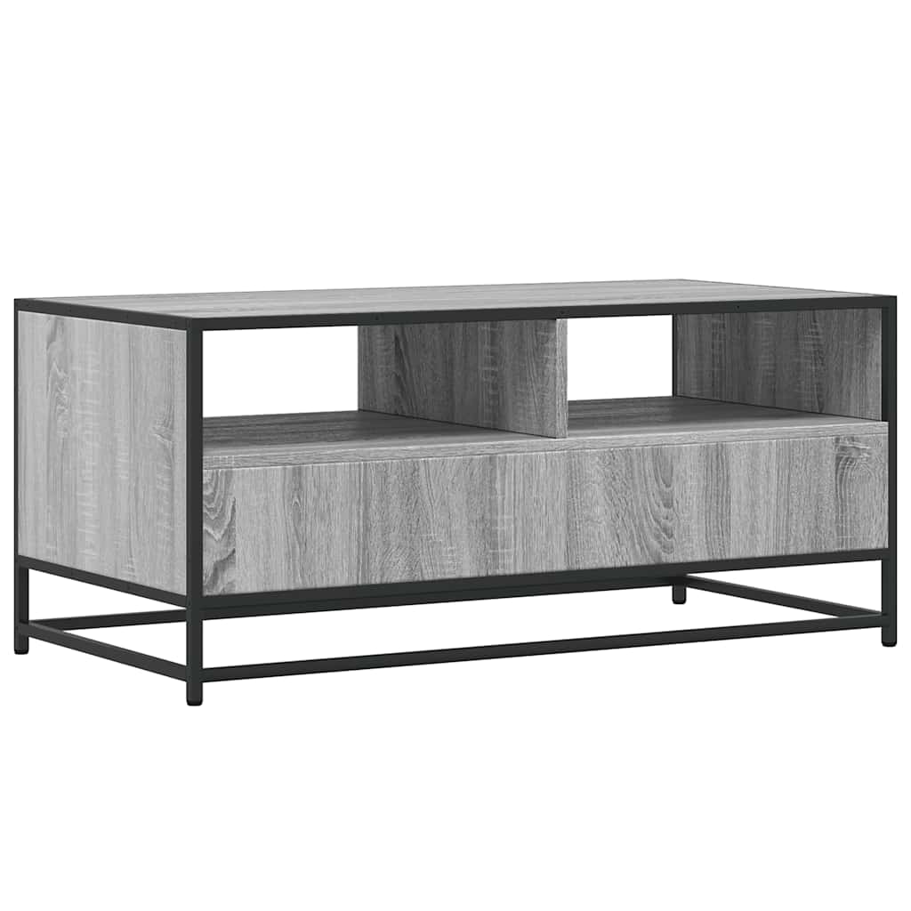 Sofabord 100X50X45 Cm Konstrueret Træ Og Metal