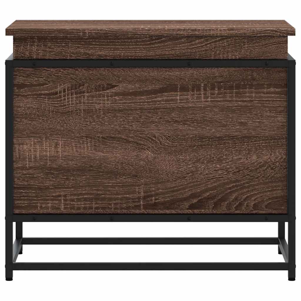 Opbevaringsboks Med Låg 60X40X51,5 Cm Konstrueret Træ Brunt Eg Brun Eg