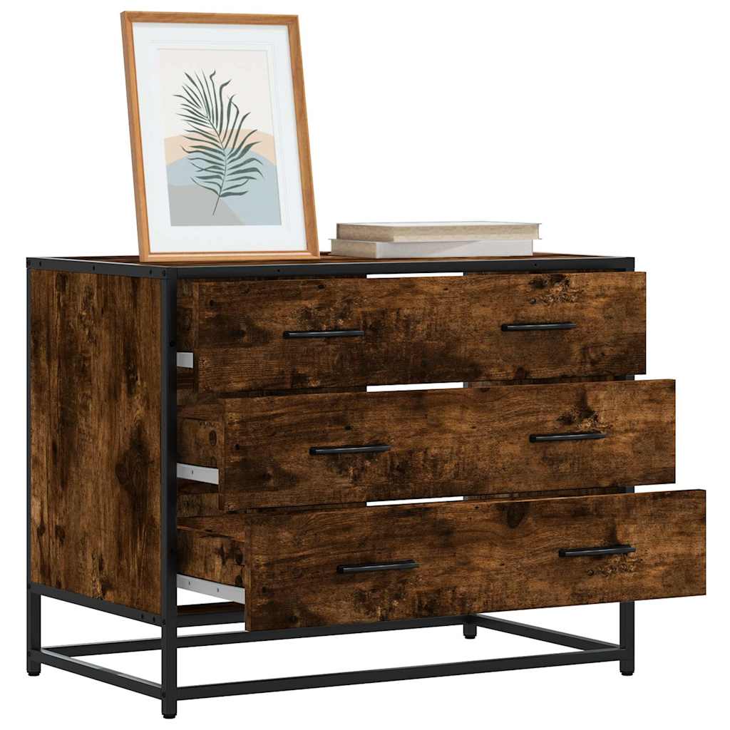 Kommode 70X41X56 Cm Konstrueret Træ Etræsfarve