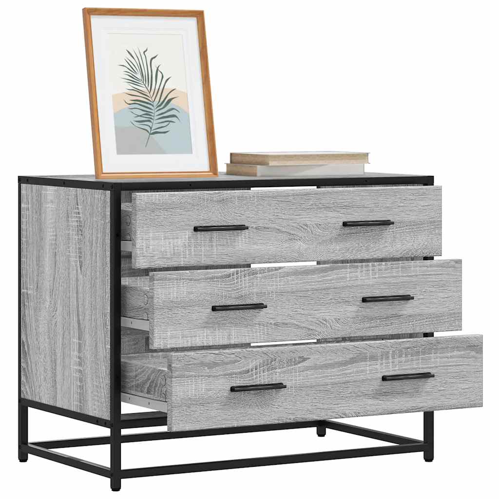 Kommode 70X41X56 Cm Konstrueret Træ Etræsfarve