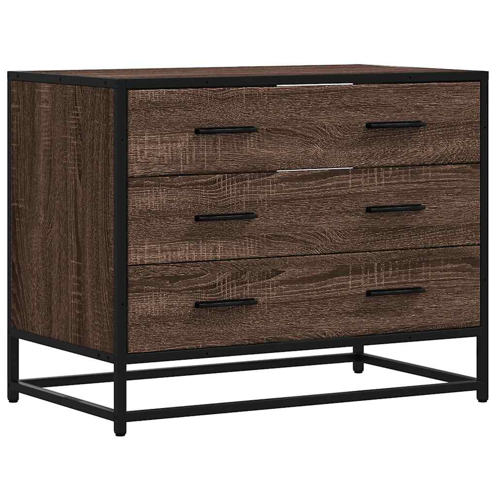Kommode 70X41X56 Cm Konstrueret Træ Etræsfarve