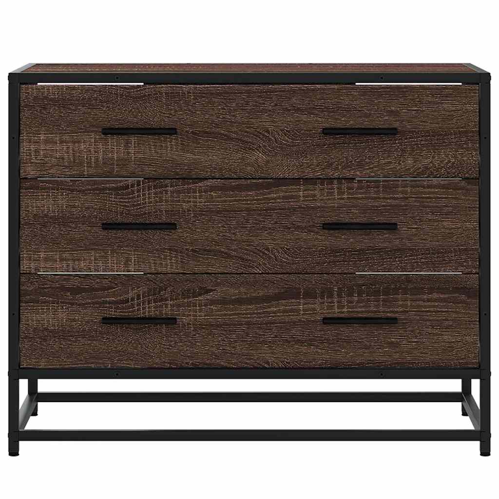 Kommode 70X41X56 Cm Konstrueret Træ Etræsfarve