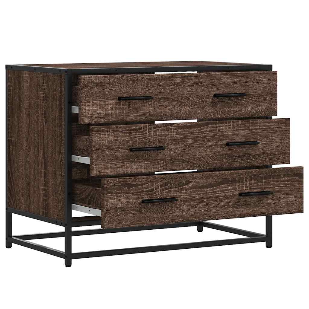 Kommode 70X41X56 Cm Konstrueret Træ Etræsfarve