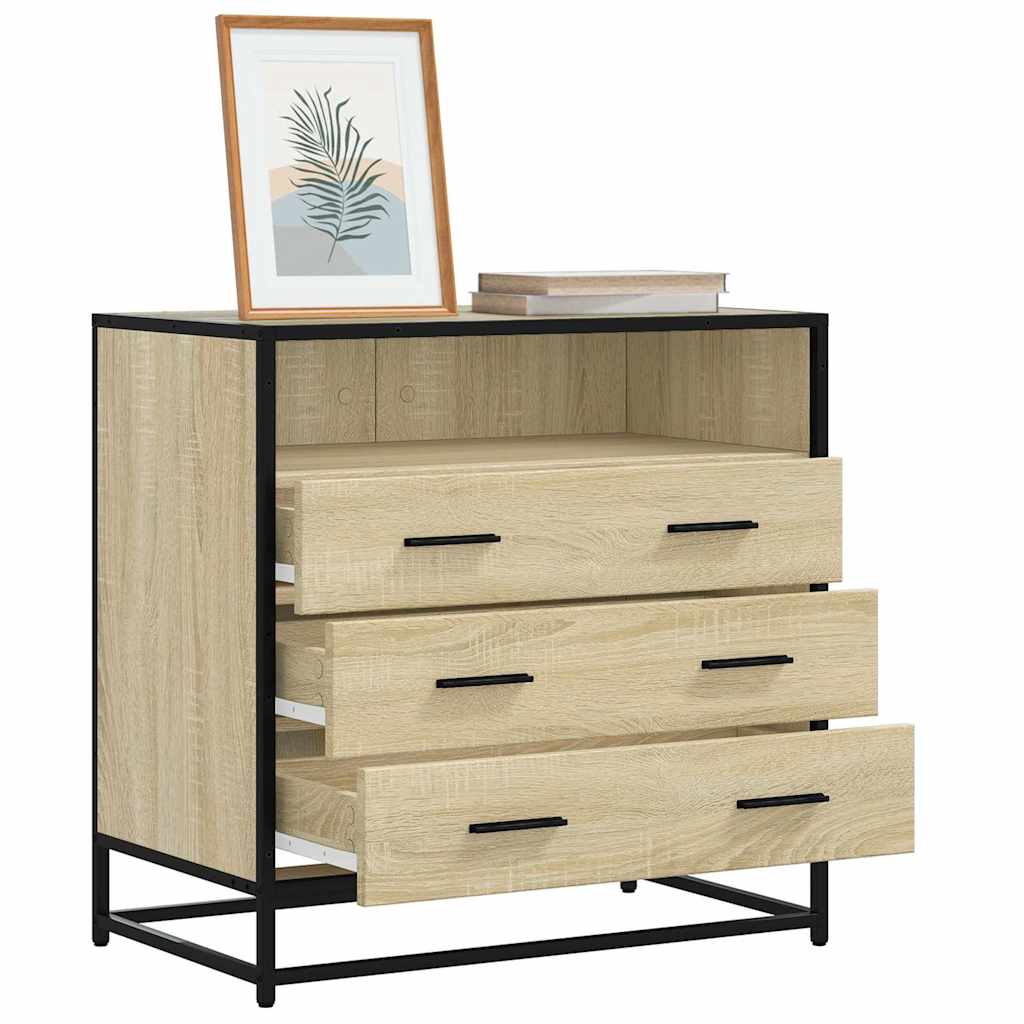 Kommode 70X41X70 Cm Konstrueret Træ Etræsfarve