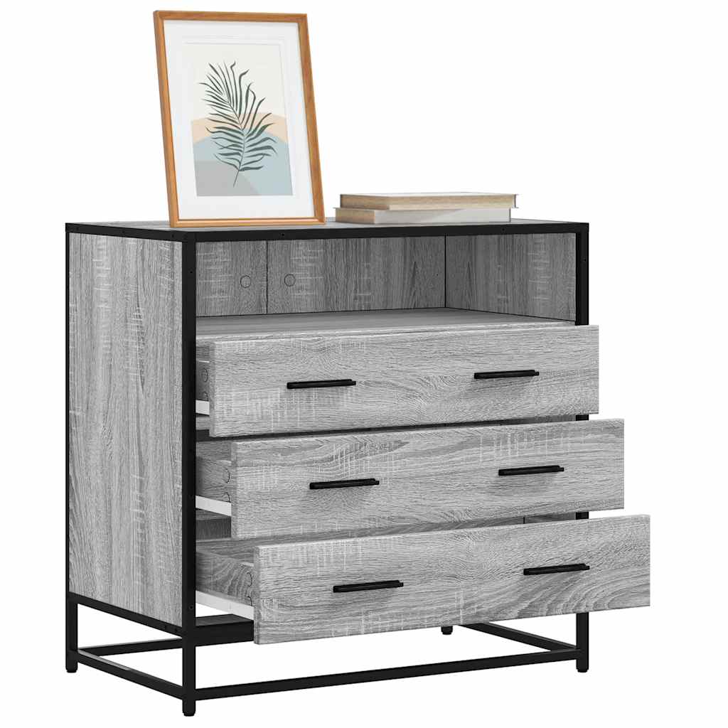 Kommode 70X41X70 Cm Konstrueret Træ Etræsfarve