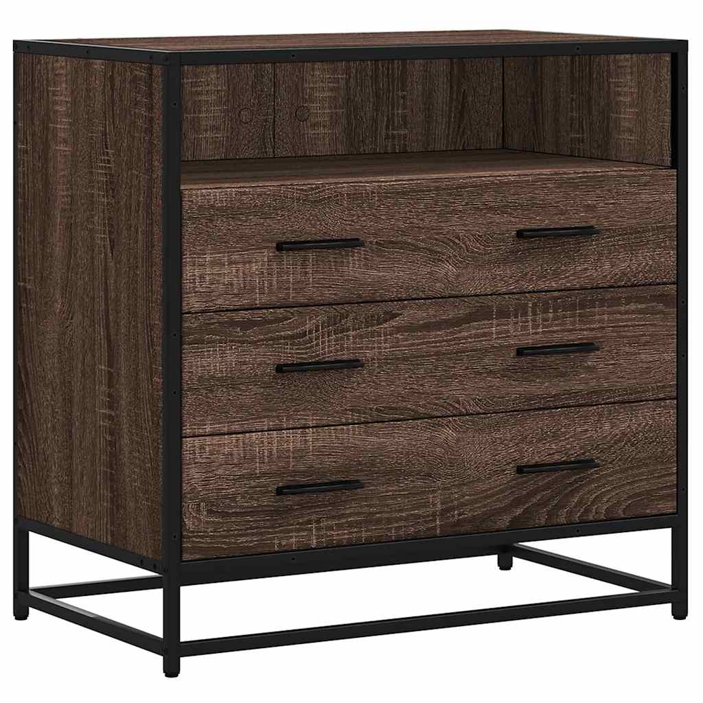 Kommode 70X41X70 Cm Konstrueret Træ Etræsfarve