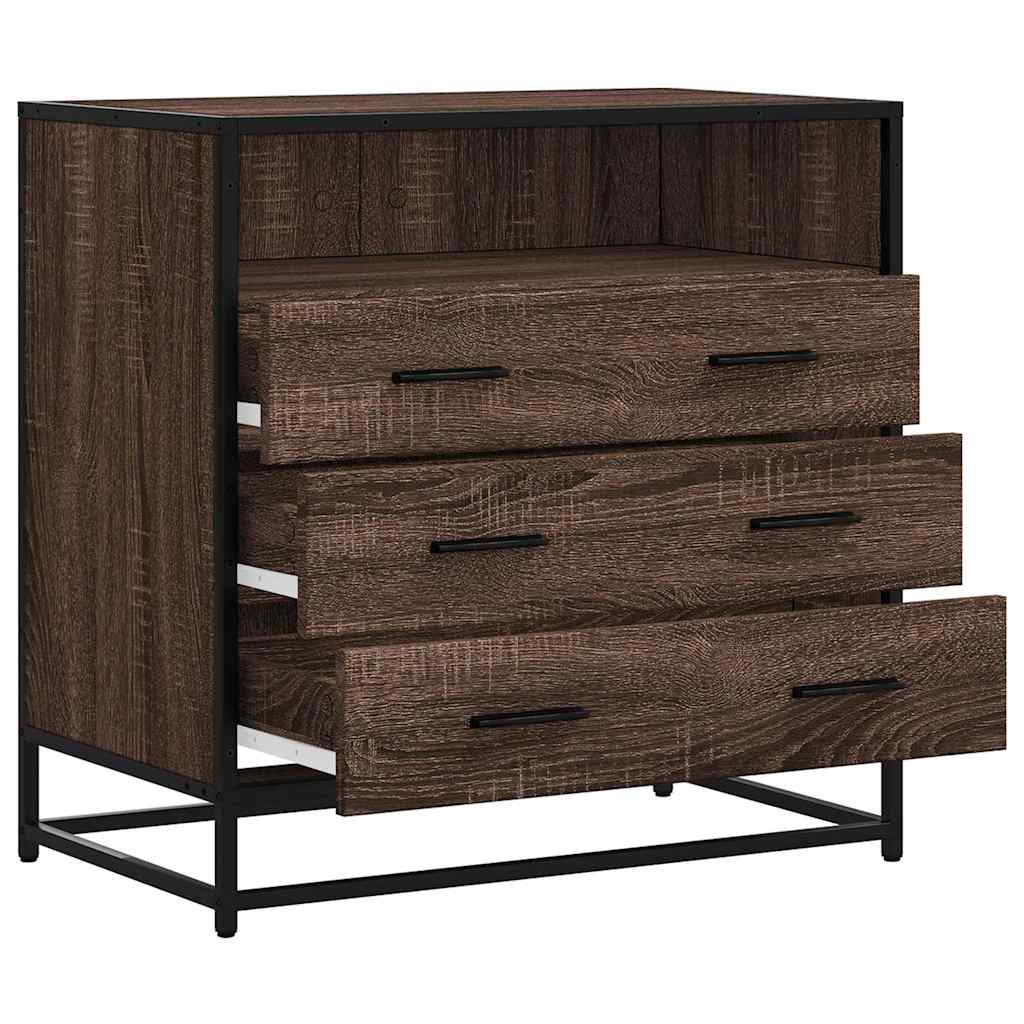 Kommode 70X41X70 Cm Konstrueret Træ Etræsfarve