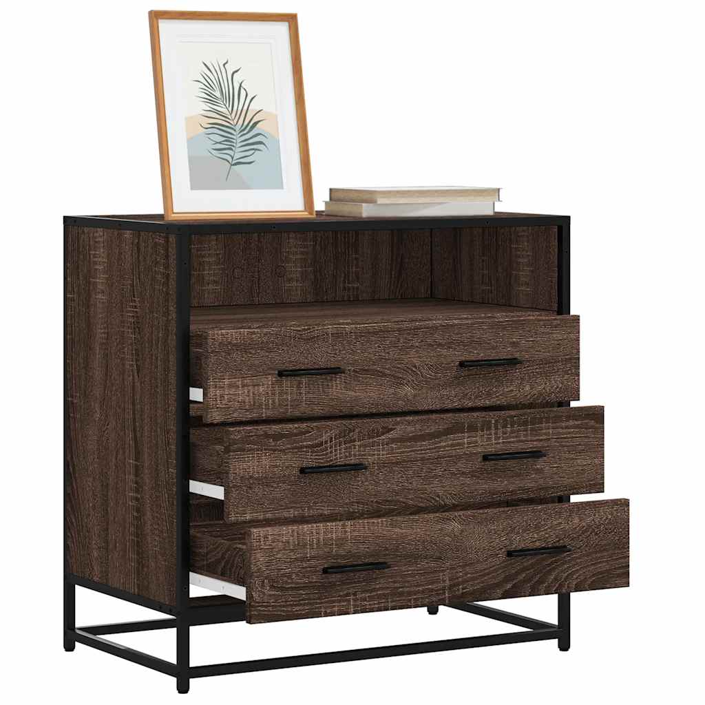 Kommode 70X41X70 Cm Konstrueret Træ Etræsfarve