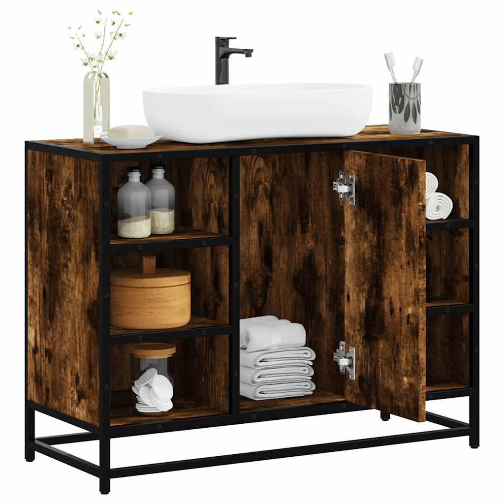 Underskab Til Håndvask 80X33X60 Cm Konstrueret Træ Grå Sonoma