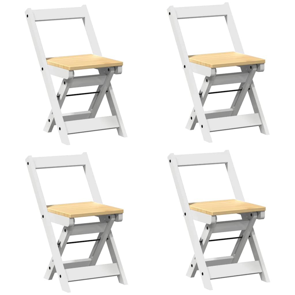 Spisebordsstole 4 Stk. Corona Foldbare Massivt Fyrretræ