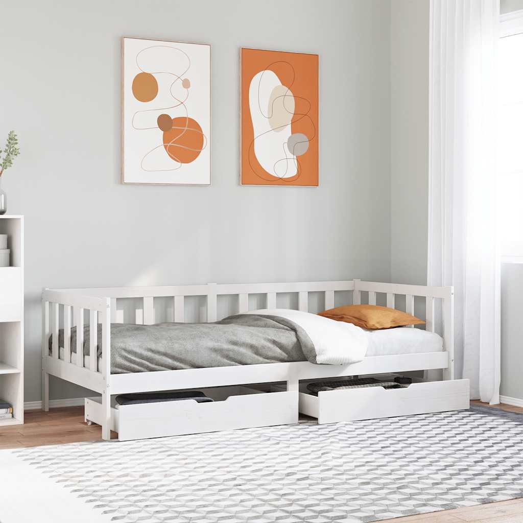 Daybed Med Skuffer Massivt Fyrretræ