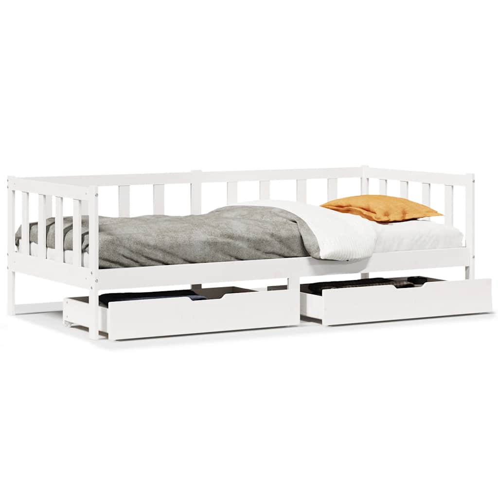 Daybed Med Skuffer Massivt Fyrretræ