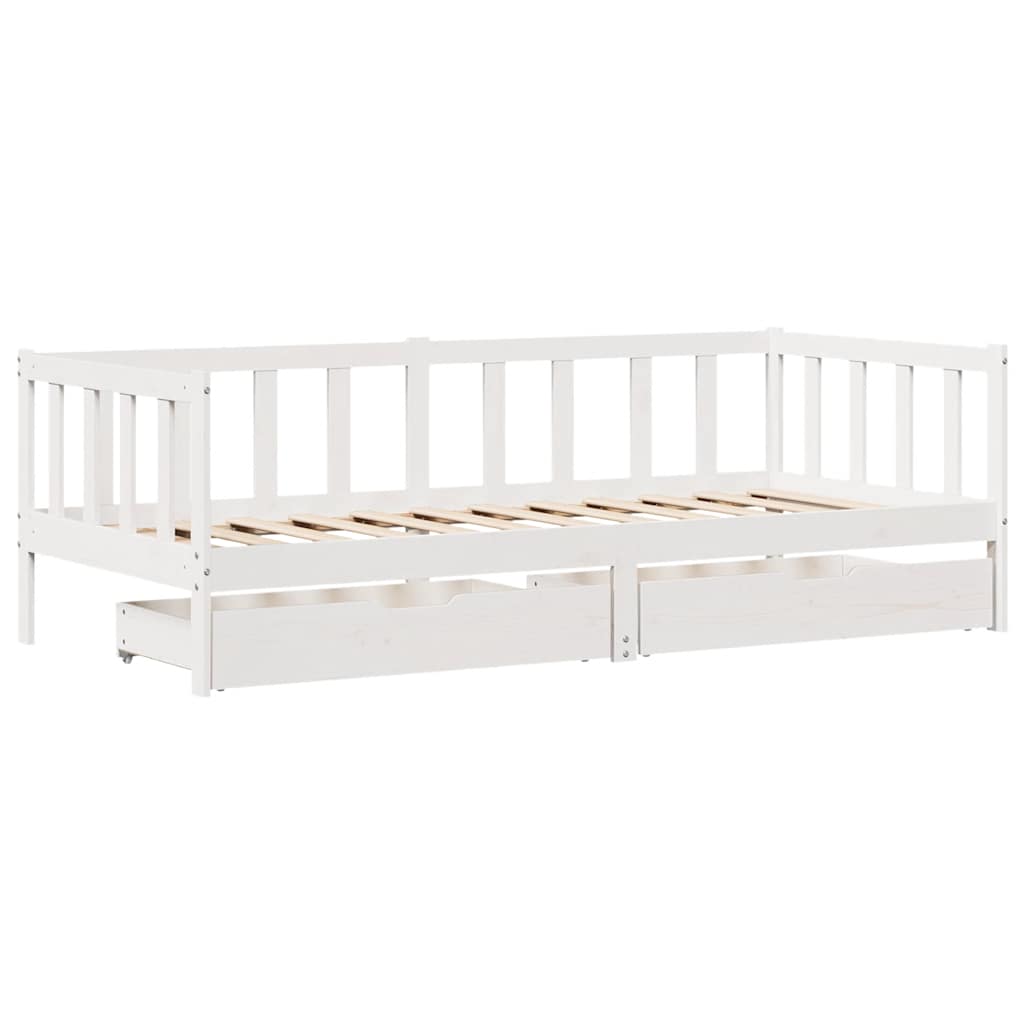 Daybed Med Skuffer Massivt Fyrretræ