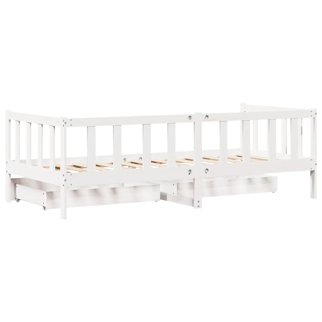 Daybed Med Skuffer Massivt Fyrretræ