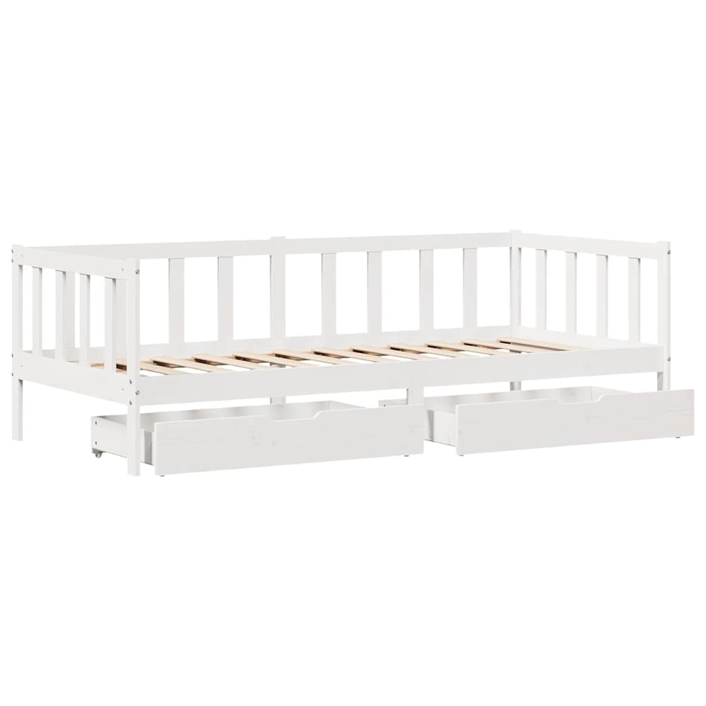 Daybed Med Skuffer Massivt Fyrretræ