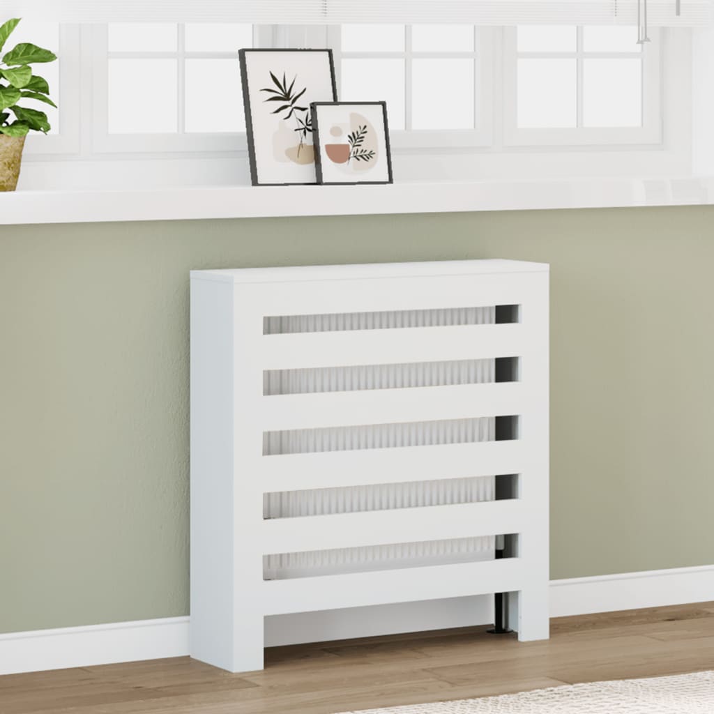 Radiatorskjuler 205X21,5X83,5 Cm Konstrueret Træ Hvid