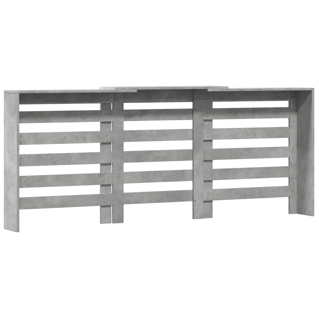 Radiatorskjuler 205X21,5X83,5 Cm Konstrueret Træ Betongrå