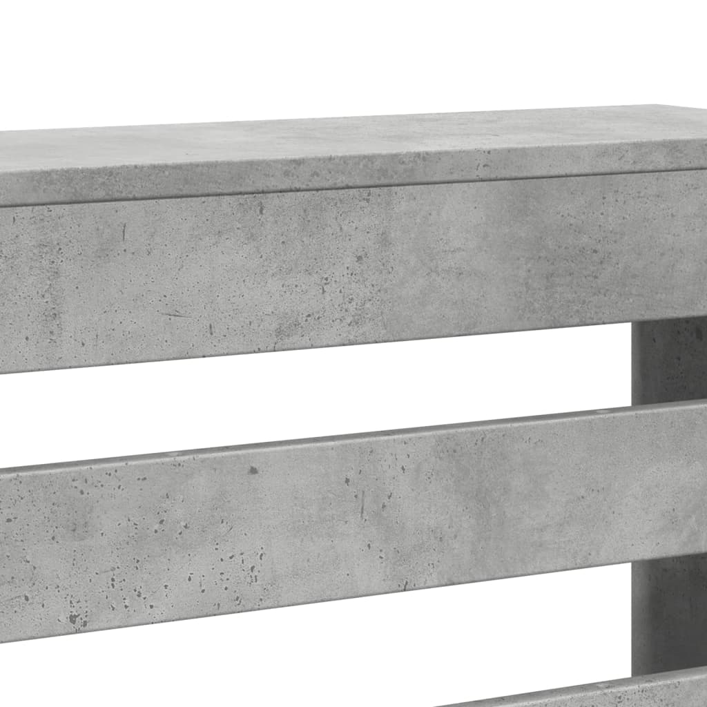 Radiatorskjuler 205X21,5X83,5 Cm Konstrueret Træ Betongrå