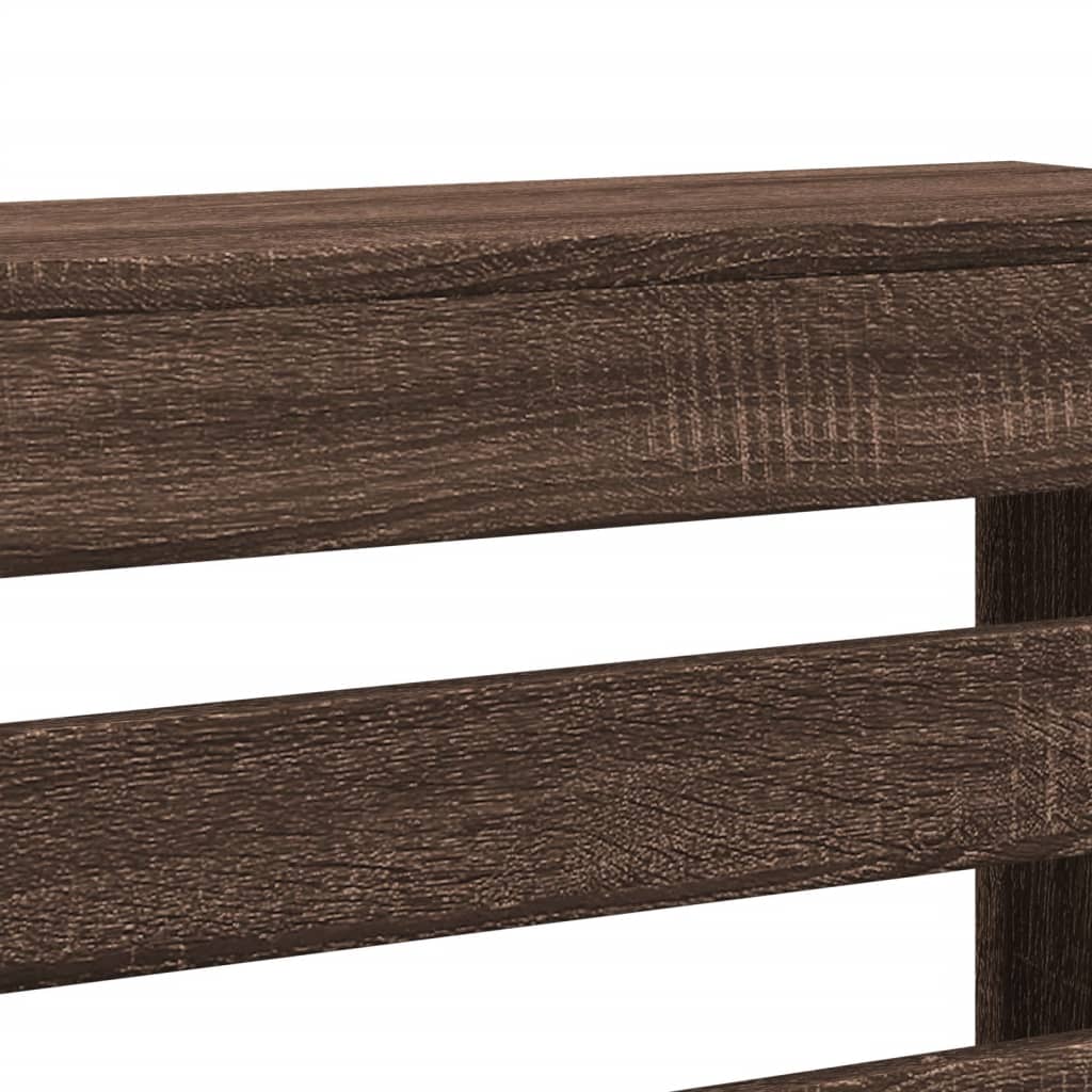 Radiatorskjuler 78X20X82 Cm Konstrueret Træ Etræ Brun Eg