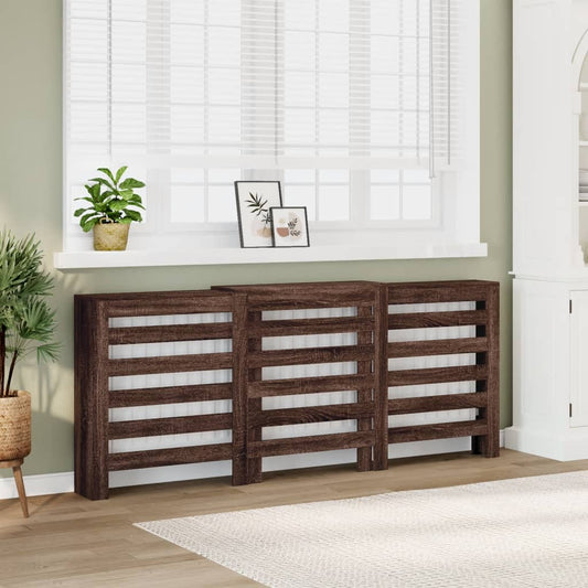 Radiatorskjuler 78X20X82 Cm Konstrueret Træ Etræ Brun Eg
