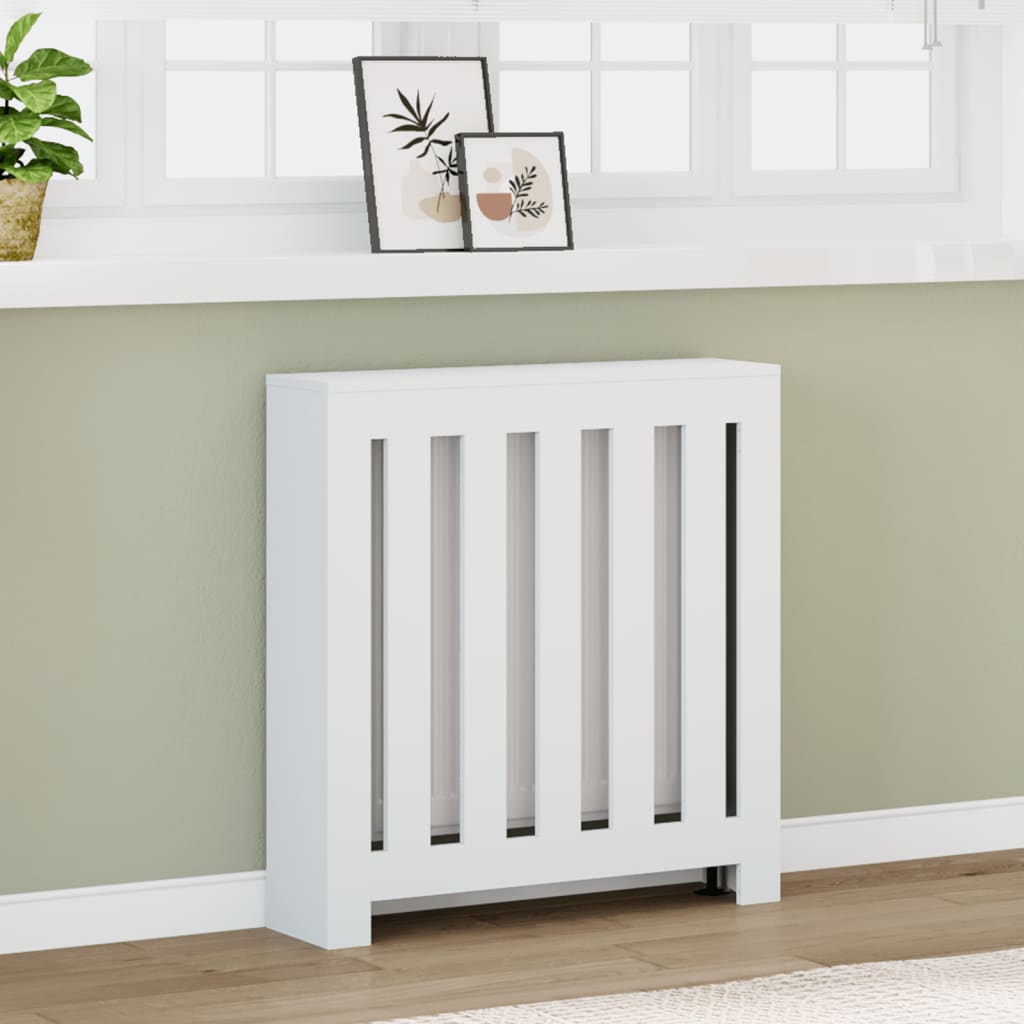 Radiatorskjuler 205X21,5X83,5 Cm Konstrueret Træ Hvid