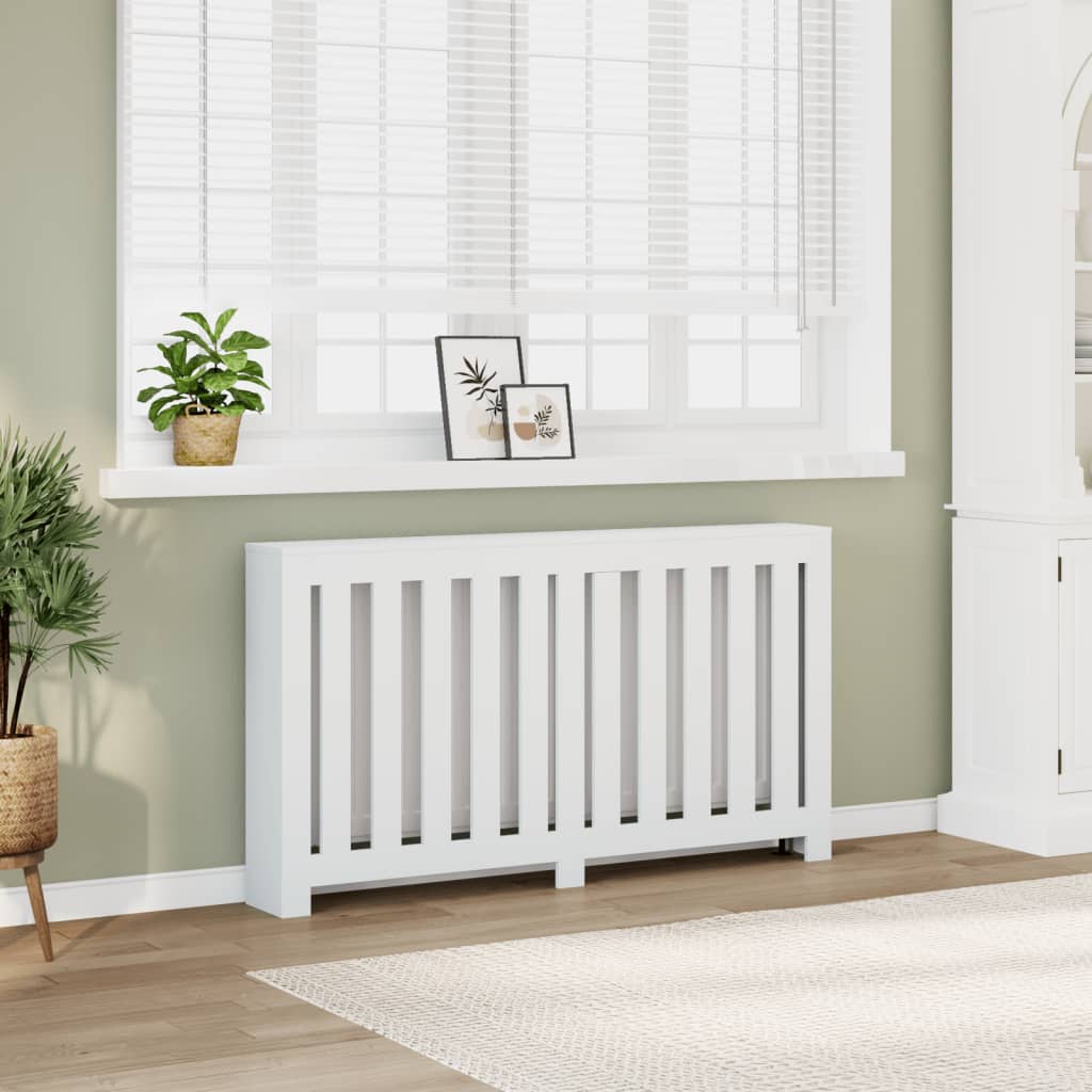 Radiatorskjuler 205X21,5X83,5 Cm Konstrueret Træ Hvid
