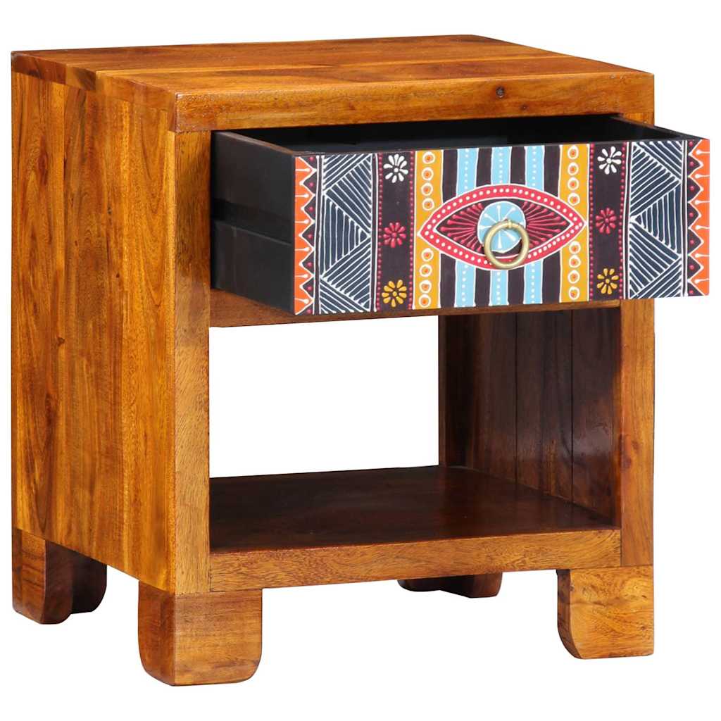 Sideboard Flerfarvet 40 X 35 X 45 Cm Massivt Akacietræ