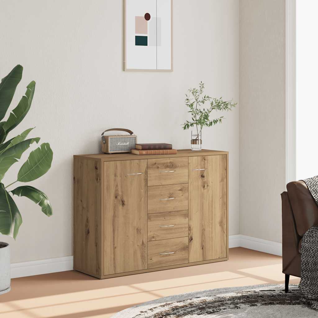 Skænk 88X30X64 Cm Konstrueret Træ Etræsfarve