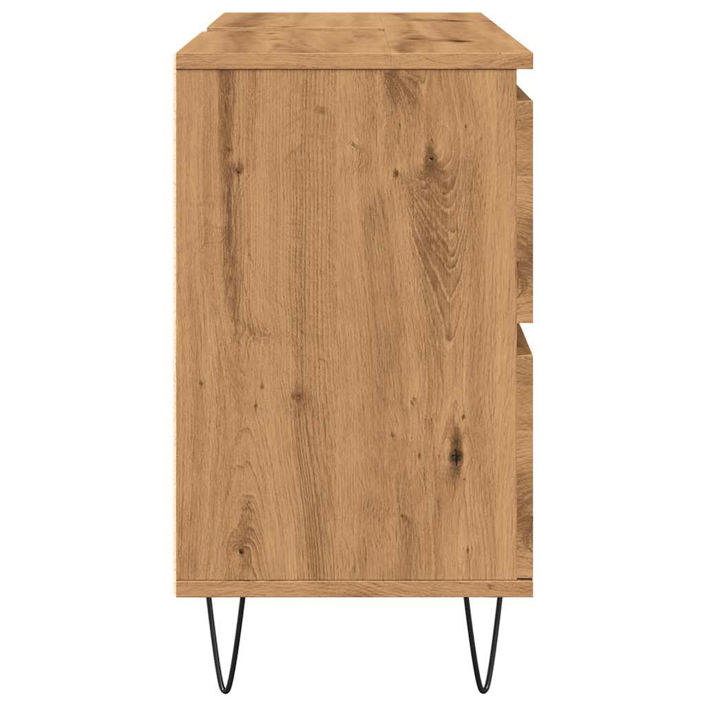 Badeværelsesskab 80X33X60 Cm Konstrueret Træ Kunsteg