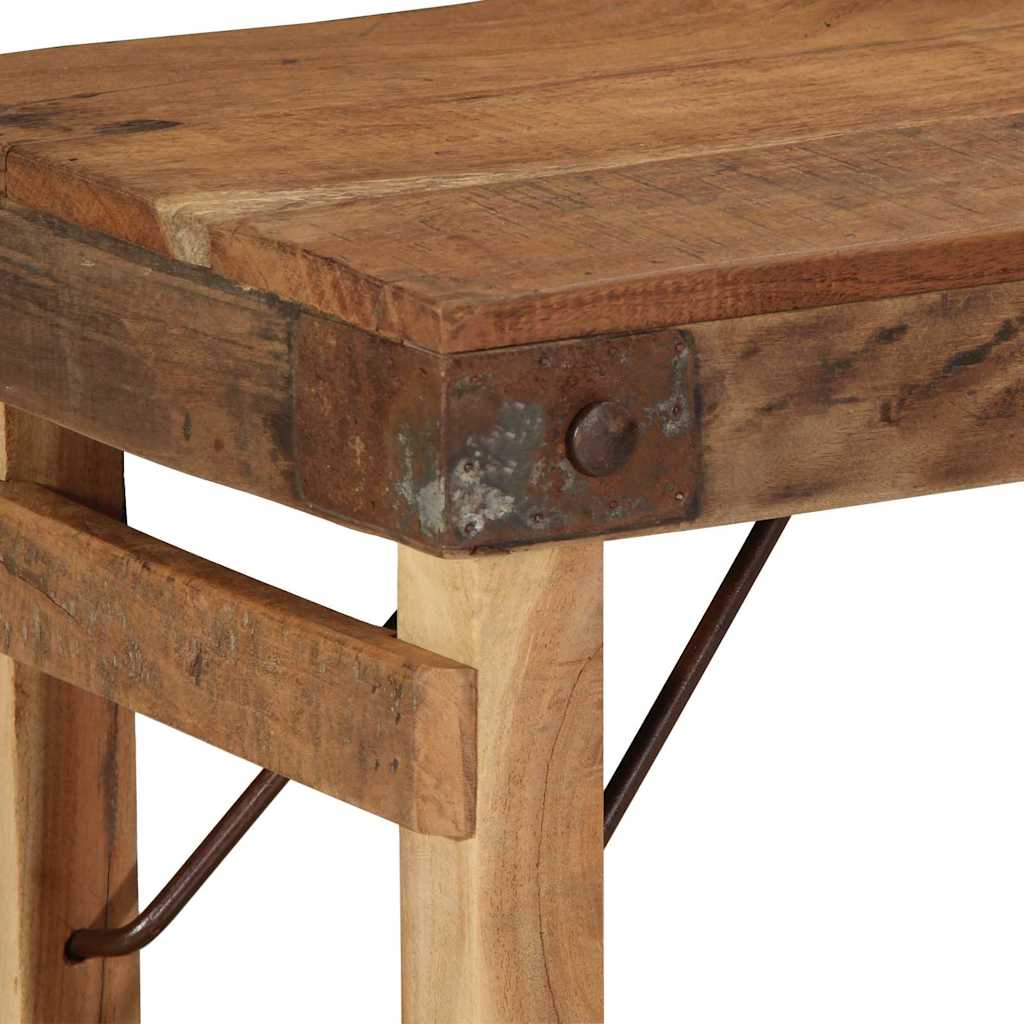 Bænk Naturfarvet 110 X 35 X 46 Cm Genbrugt Gammelt Træ