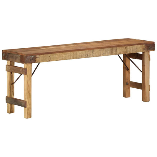 Bænk Naturfarvet 110 X 35 X 46 Cm Genbrugt Gammelt Træ