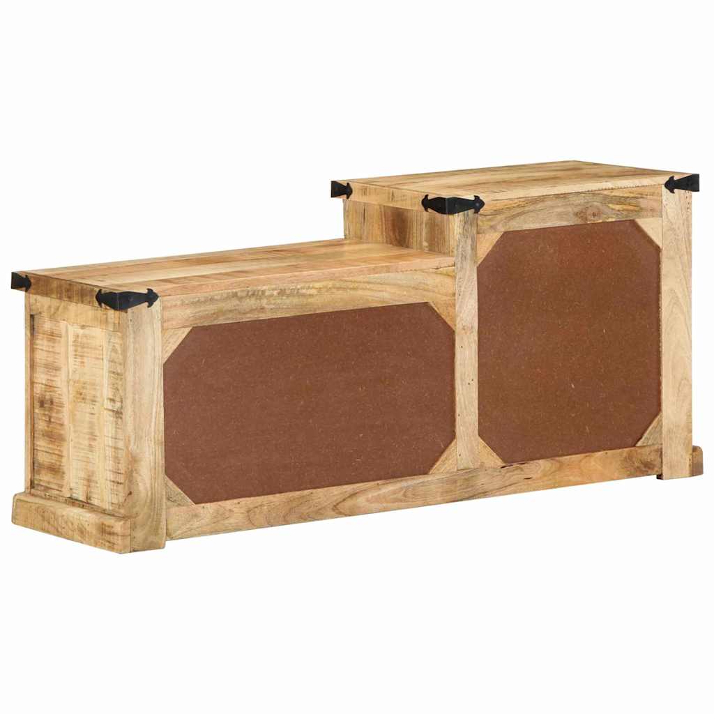 Bænk Med Skuffe Med Opbevaring Brun 110 X 35 X 50 Cm Rug Mango