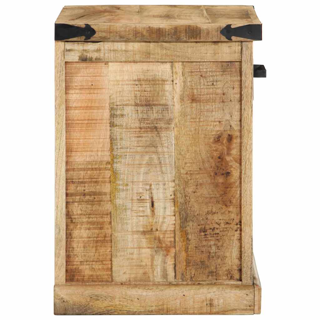 Bænk Med Skuffe Med Opbevaring Brun 110 X 35 X 50 Cm Rug Mango