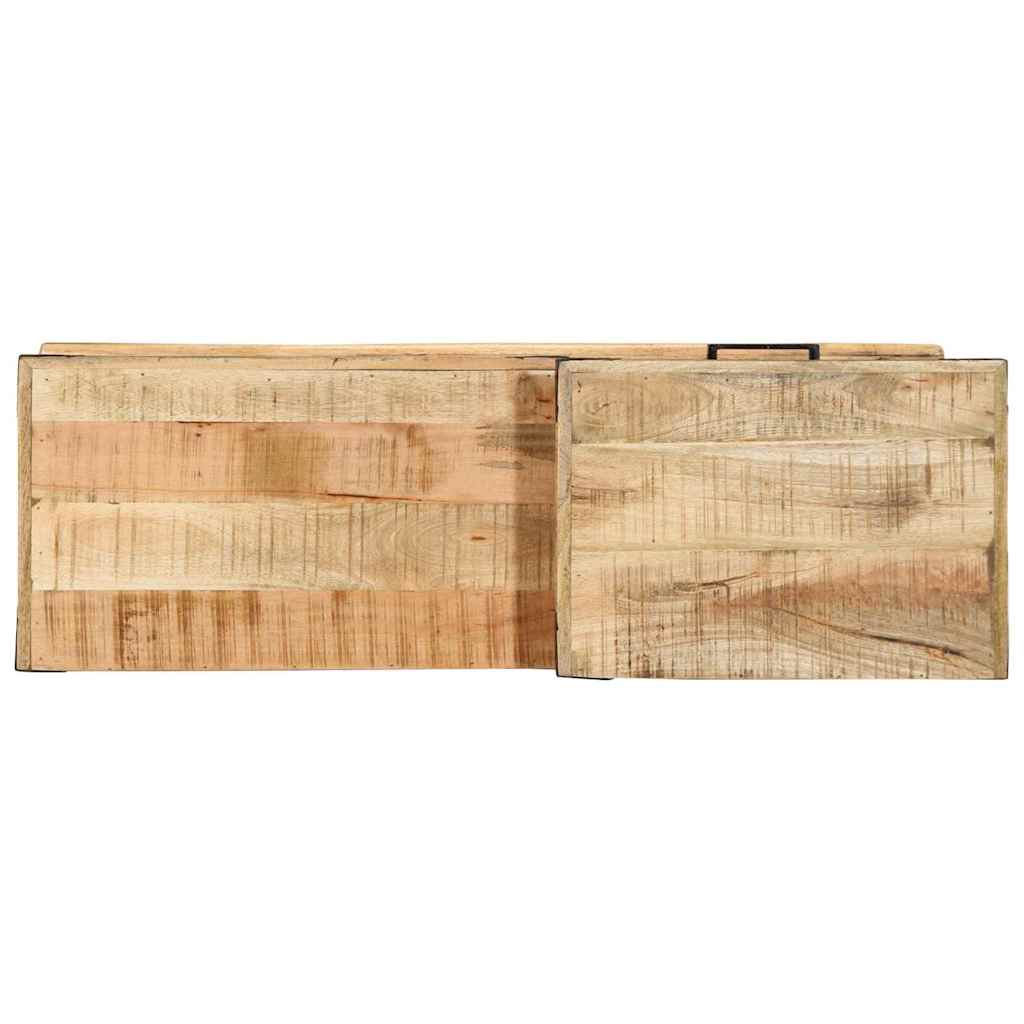 Bænk Med Skuffe Med Opbevaring Brun 110 X 35 X 50 Cm Rug Mango