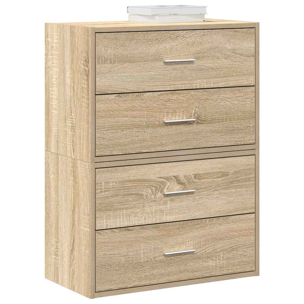 Skabe Med 2 Skuffer 2 Stk. 60X31X40 Cm Konstrueret Træ