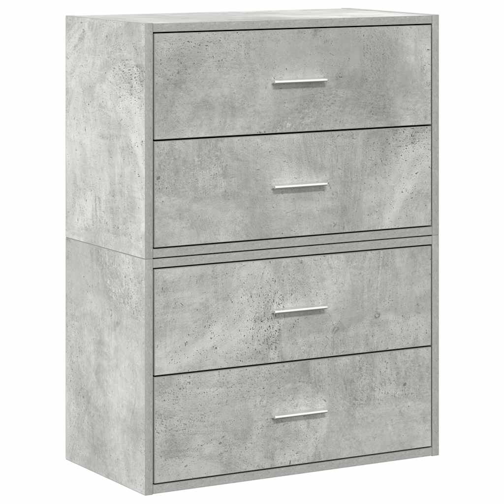 Skabe Med 2 Skuffer 2 Stk. 60X31X40 Cm Konstrueret Træ