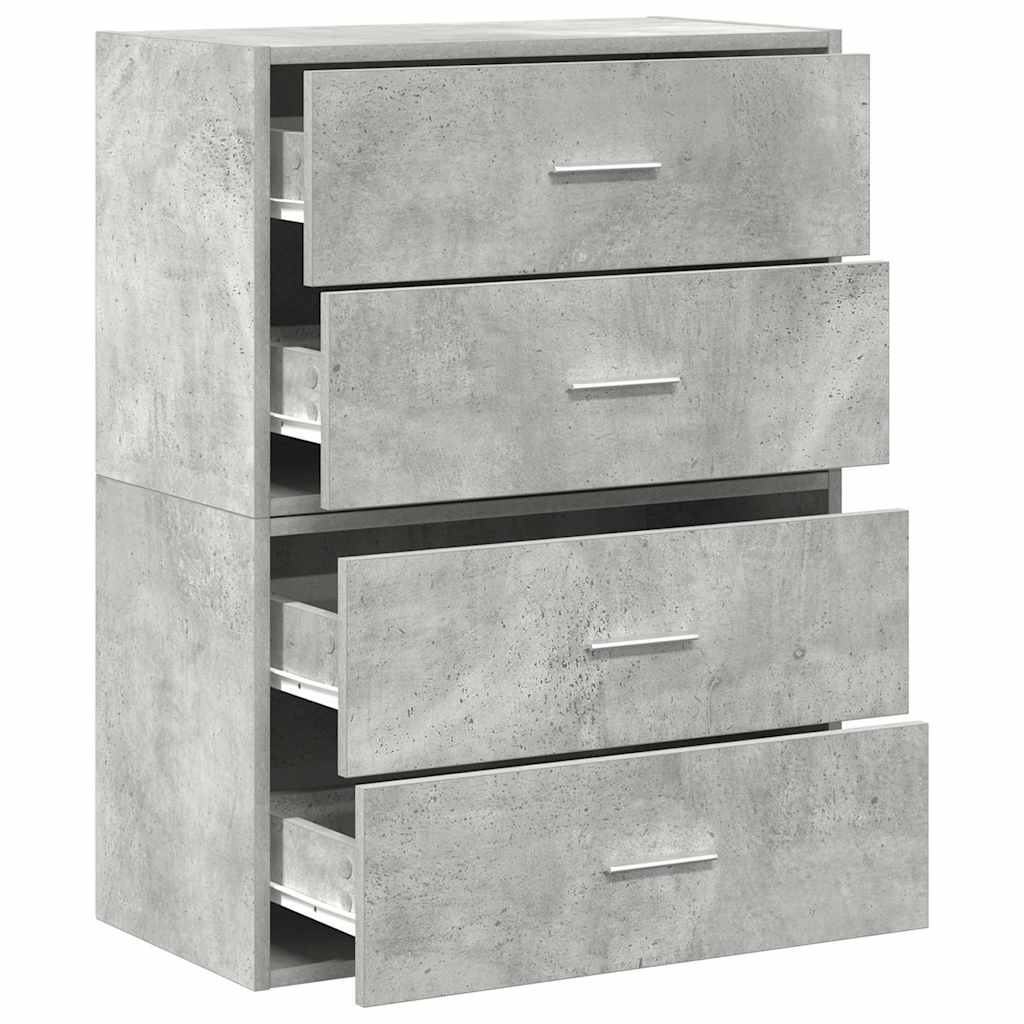 Skabe Med 2 Skuffer 2 Stk. 60X31X40 Cm Konstrueret Træ