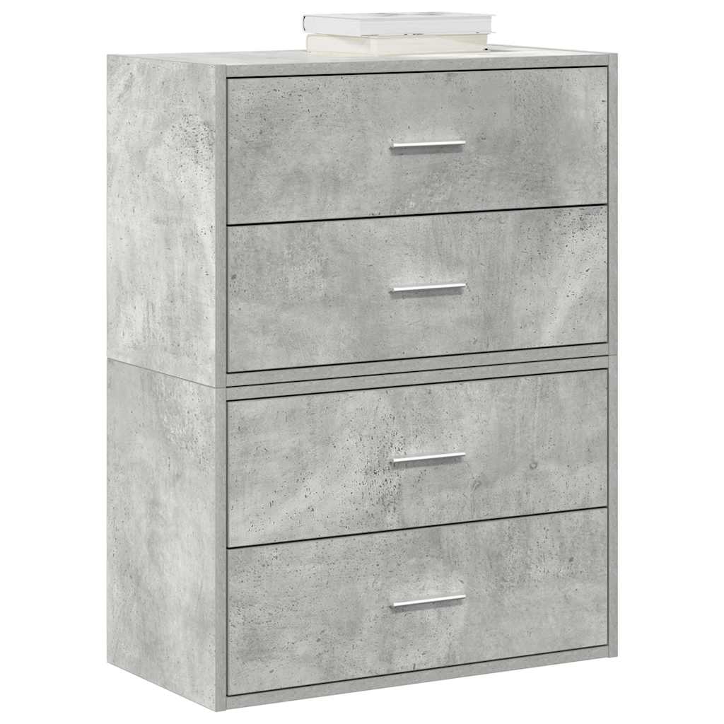 Skabe Med 2 Skuffer 2 Stk. 60X31X40 Cm Konstrueret Træ
